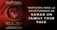Gana un Family Four Pack para House of Horror